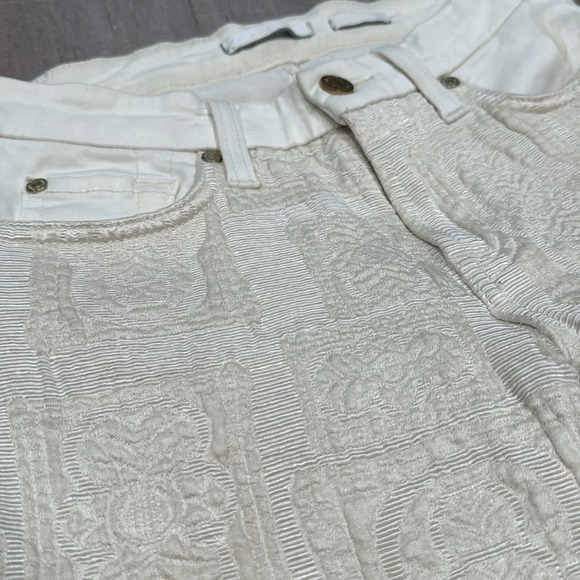 Seven 7 for all Mankind Women's Ivory Malhia Kent Design Stretch Denim Sz 26 - Picture 3 of 5